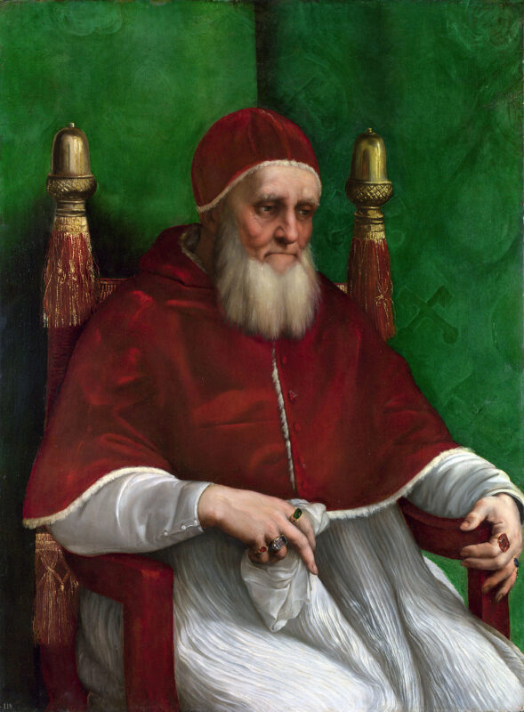 Raffaello, Ritratto di Papa Giulio II (1511), National Gallery di Londra