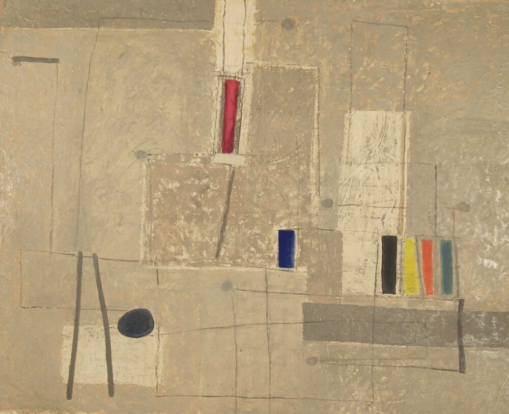 Bice LAZZARI 1900 - 1981 Divertimento 1 [Fun 1], 1954 Oil on canvas 65 × 80 cm (BIL187)