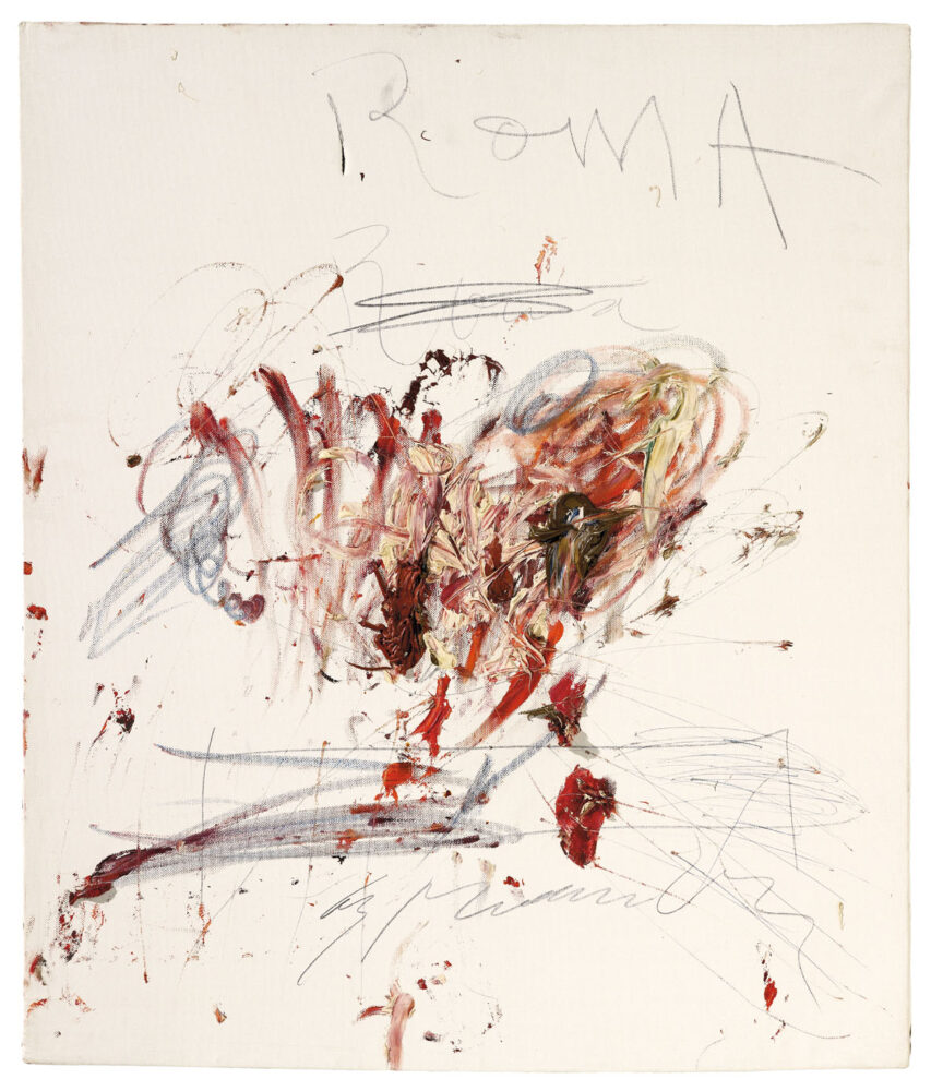 Cy Twombly: Untitled (Rome), 1962, Oil, pencil, and wax crayon on canvas 70.2 x 60 cm (27.6 x 23.6 in), PRESENTED BY GALERIE KARSTEN GREVE AG