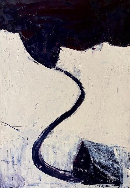 Marcovinicio, Silenziosa disciplina, 1997, olio su tela, cm 100 x 70.