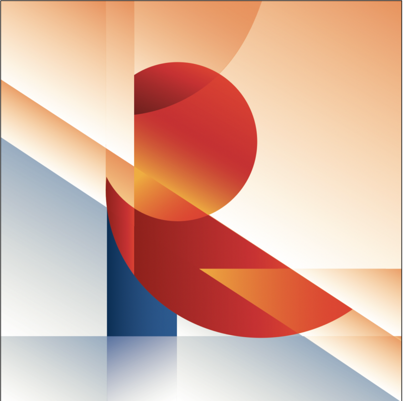 Lorenzo Marini, Futurtype R, 2017, Tecnica mista su acciaio inossidabile, cm 100 x 100