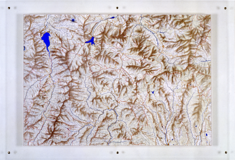 2.Luca Vitone, Carta atopica, 1988-1992, Carta geografica, 68,5 x 99,5 cm, Collezione AGI, Verona. Foto: Roberto Marossi