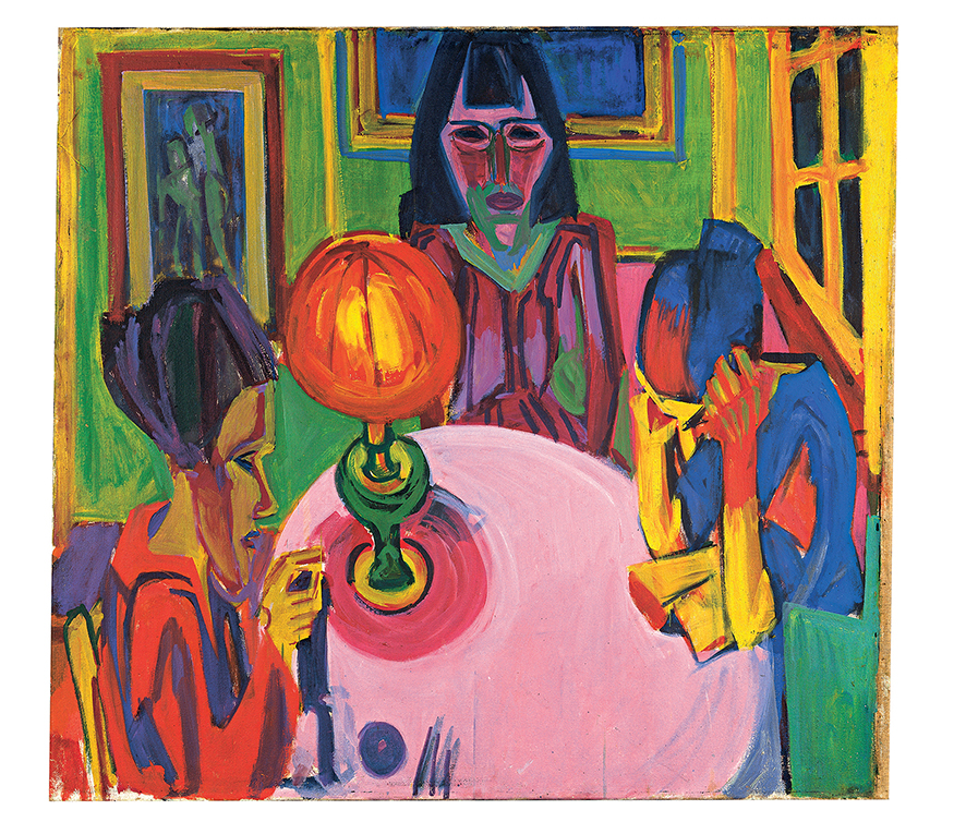 Albert Müller, Interno con tre donne , 1924, olio su tela, 127x134,5