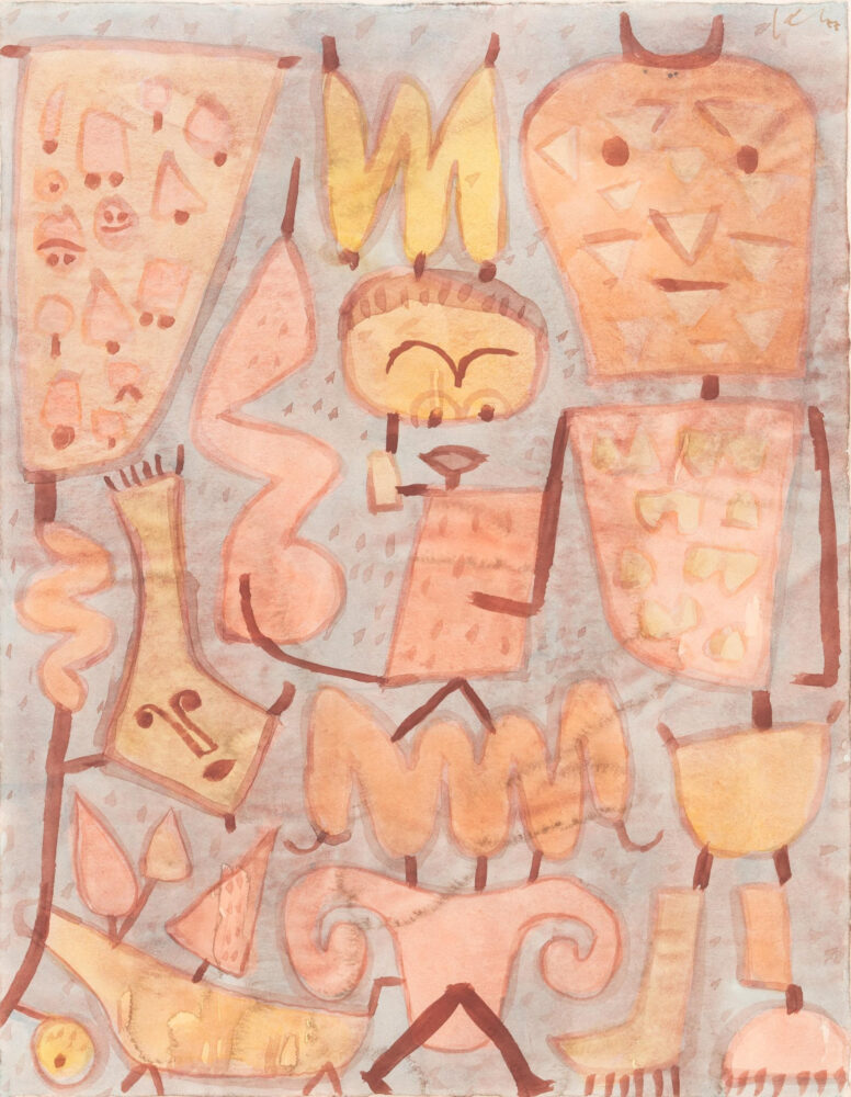 Paul Klee, Spiriti del teatro, 1939, Acquerello su carta su cartone Collezione privata © Nicolas Borel