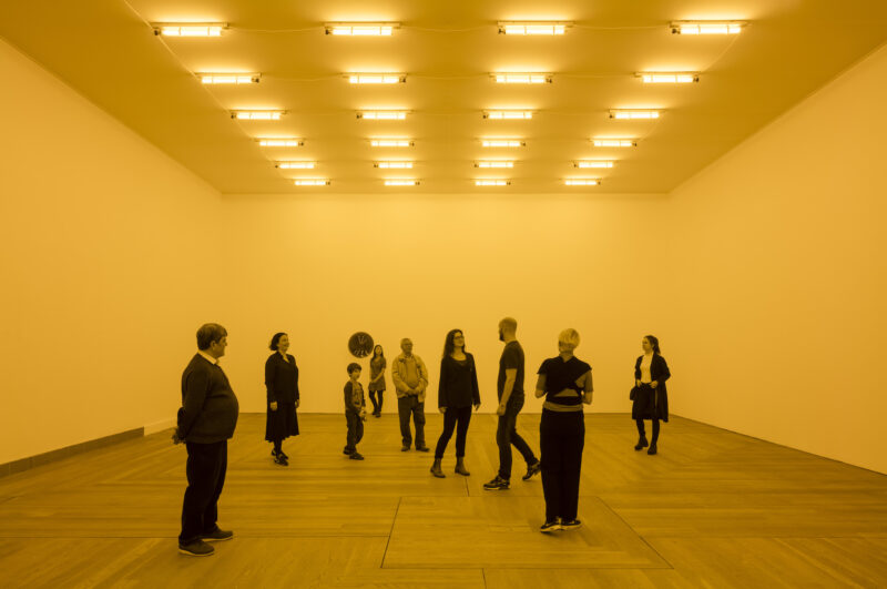 Olafur Eliasson, Room for one colour, 1997. Installation view: 21st Century Museum of Contemporary Art, Kanazawa, Japan, 2009. Photo: Anders Sune Berg the artist; neugerriemschneider, Berlin; Tanya Bonakdar Gallery, New York / Los Angeles © 1997 Olafur Eliasson
