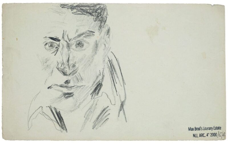 Franz Kafka, Self-portrait (ca. 1905–1907). The Literary Estate of Max Brod, National Library of Israel, Jerusalem. Photo: Ardon Bar Hama.