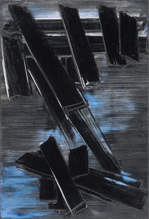 Pierre Soulages, Peinture 130 x 89 cm, 24 août 1958, Oil on canvas, 130 x 89 cm © Fondation Gandur pour l’Art, Genève. Photographer: Sandra Pointet © ADAGP, Paris, 2022