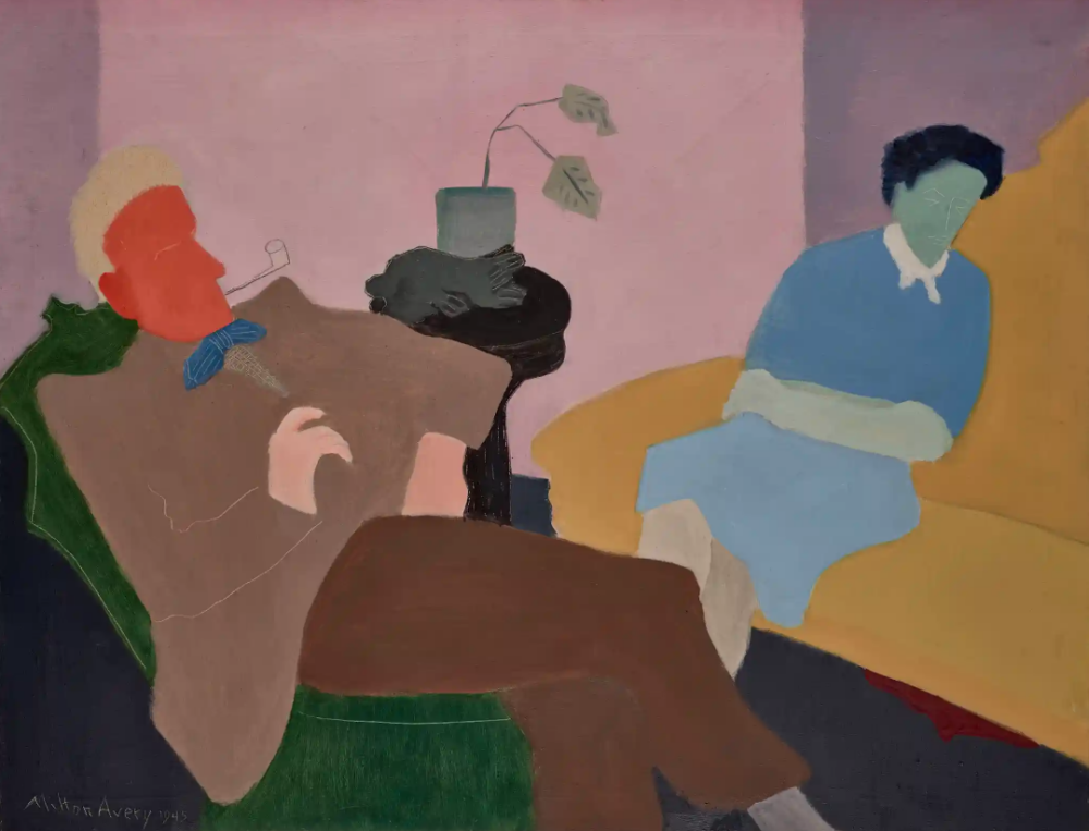 Milton Avery, Husband and Wife, 1945 by Milton Avery. © 2022 Milton Avery Trust/ Artists Rights Society (ARS), New York and DACS, London
