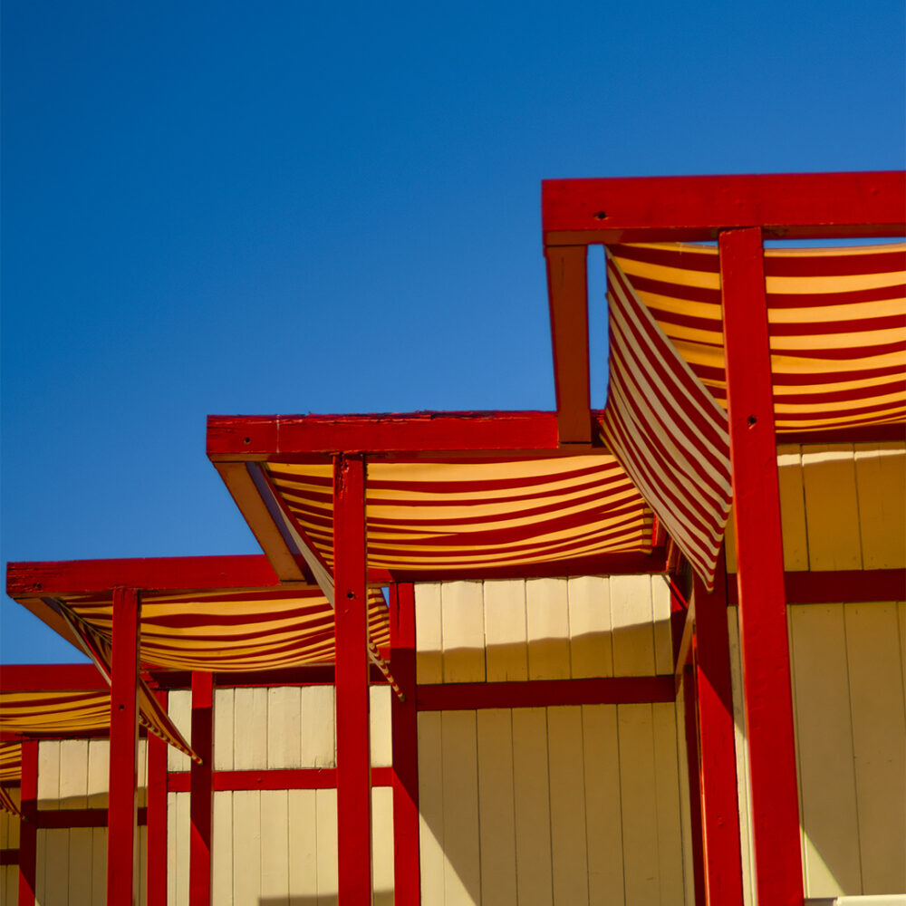 Le cabine dello stabilimento balneare Sporting Beach