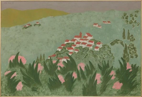 March Avery, Hill Town (1975), oil on canvas