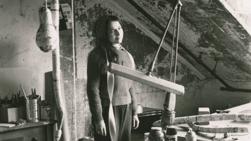 Eva Hesse in her Bowery studio, New York, ca. 1966 (detail). Photo: SRGF © The Estate of Eva Hesse, courtesy Hauser & Wirth