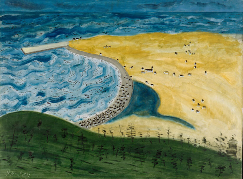 Milton Avery, Little Fox River, 1942. Oil on canvas. 91.8 x 122.2 cm. Collection Neuberger Museum of Art, Purchase College, State University of New York. Gift of Roy R. Neuberger © 2021 Milton Avery Trust / Artists Rights Society (ARS), New York and DACS, London 2021. Photo: Jim Frank.