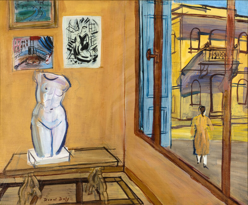 Dufy Raoul Atelier au torse , vers 1946 Huile sur bois 45x54 cm MAM Paris Paris Musées / Musée d'Art Moderne Droits d'auteur © ADAGP © Raul Dufy by SIAE 2022