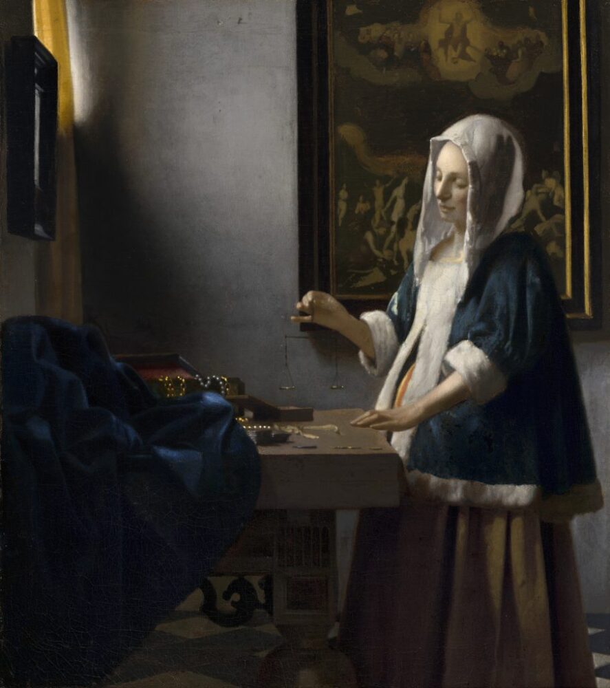Johannes Vermeer, Woman Holding a Balance (c. 1664). Courtesy of the National Gallery of Art.