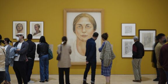 Installation view of “Diego Rivera’s America,” 2022. Photo: Matthew Millman. Courtesy of SFMOMA.