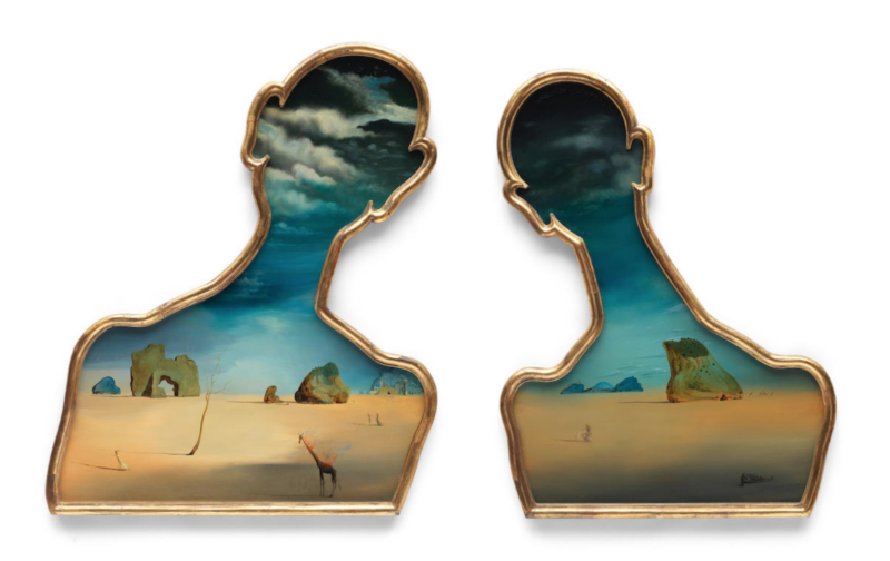 Salvador Dalí, Couple aux têtes pleines de nuages, 1937