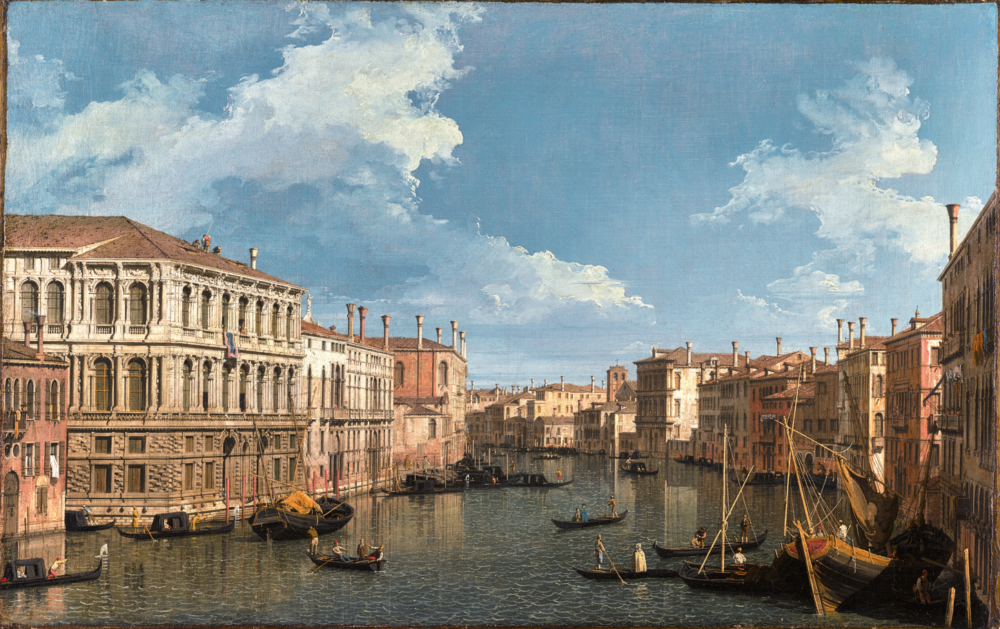 Giovanni Antonio Canal, Called Canaletto, The Grand Canal, Venice, looking northwest, with the Palazzo Pesaro, the Palazzo Foscarini and the pinnacle of S. Stae on the left and the Palazzo Vendramin-Calergi, S. M