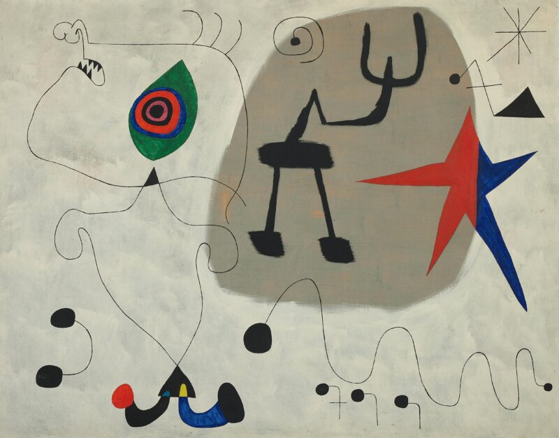 Joan Miró, Femme, étoiles, 1945, oil on canvas, est. $15-20 million