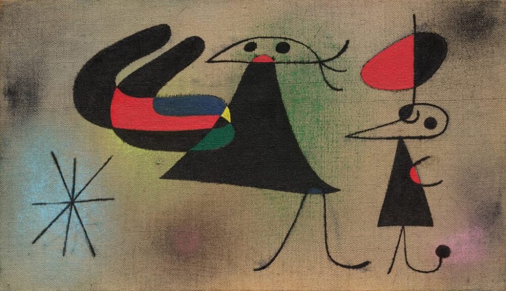 Joan Miró’s Peinture (1949) carries an estimate of $700,000–$1 million.