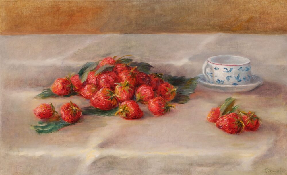 Pierre-Auguste Renoir’s Les Fraises (circa 1905), carries an estimate of $3 million–$4 million.