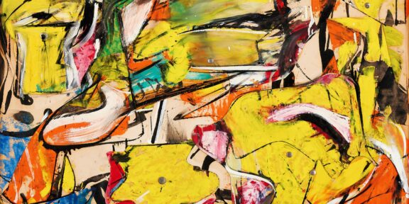 Willem de Kooning, Collage, 1950, oil on lacquer on paper with thumbtacks, est. $18-25 million