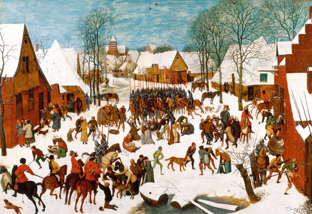 Pieter Bruegel the Elder: Massacre of the Innocents, 1565–67, oil on panel, 43 by 62 inches.