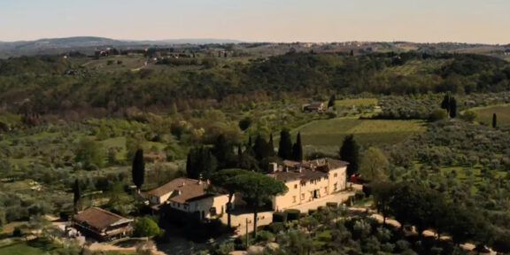 Aerial view of the Palazzo Al Bosco © DR