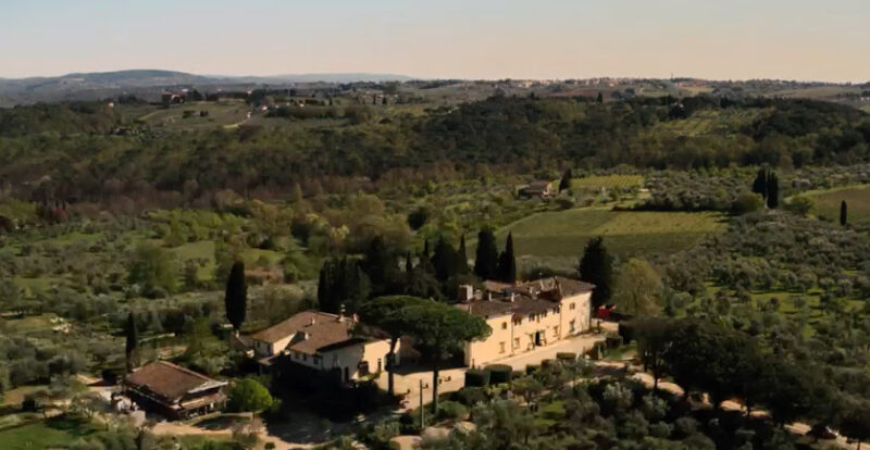 Aerial view of the Palazzo Al Bosco © DR