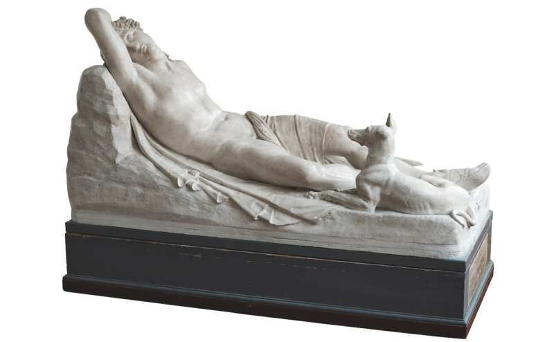 Antonio Canova, Endimione dormiente, 1819-1822, Gesso, 99x190x92 cm, Ravenna, Accademia di Belle Arti