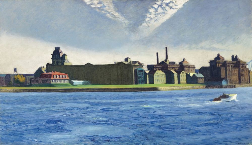 Edward Hopper, Blackwell's Island, 1928. Oil on canvas, 34 1/2 × 59 1/2 in. (87.6 × 151.1 cm). Crystal Bridges Museum of Art, Bentonville, AR. © 2022 Heirs of Josephine N. Hopper/Licensed by Artists Rights Society (ARS), New York. Image courtesy Art Resource, NY. Photography by Edward C. Robison III