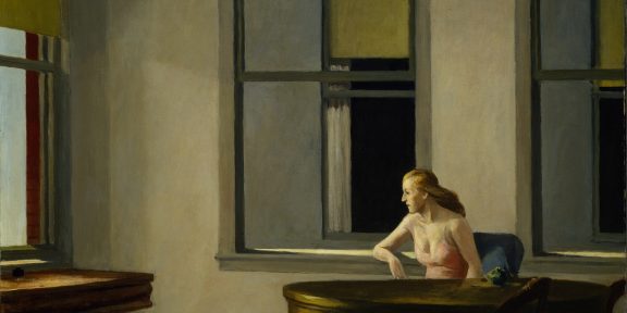 Edward Hopper, City Sunlight, 1954. Oil on canvas, 28 3/16 × 40 1/8 in. (71.6 × 101.9 cm). Hirshhorn Museum and Sculpture Garden, Washington, D.C.; gift of the Joseph H. Hirshhorn Foundation, 1966. © 2022 Heirs of Josephine N. Hopper/Licensed by Artists Rights Society (ARS), New York