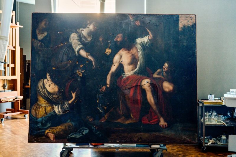 Hercules and Omphale, 1630, Artemisia Gentileschi. Oil on canvas, 78 3:4 × 98 7:16 in. Sursock Palace Collections - Beirut, Lebanon - fonte immagine www.getty.edu