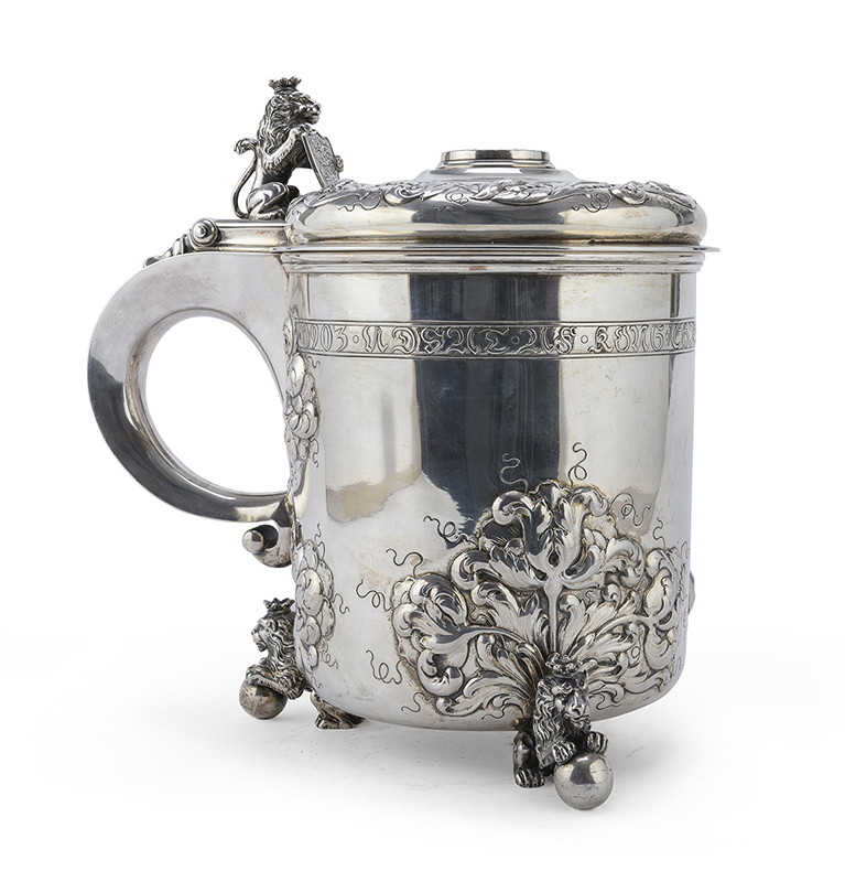 takard in argento Famiglia Reale Danese, Punzone Copenaghen inizio XX secolo (lotto 410 stima € 6000-8000)