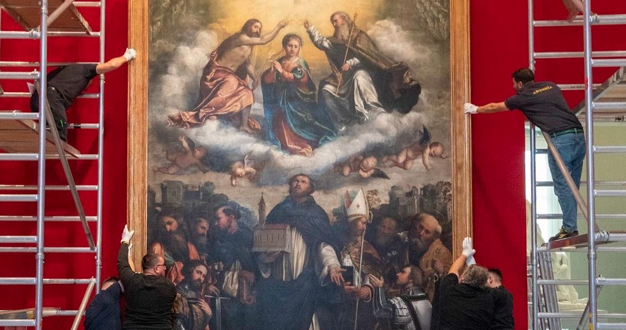 La Pala San Domenico del Romanino torna alla Pinacoteca di Brescia