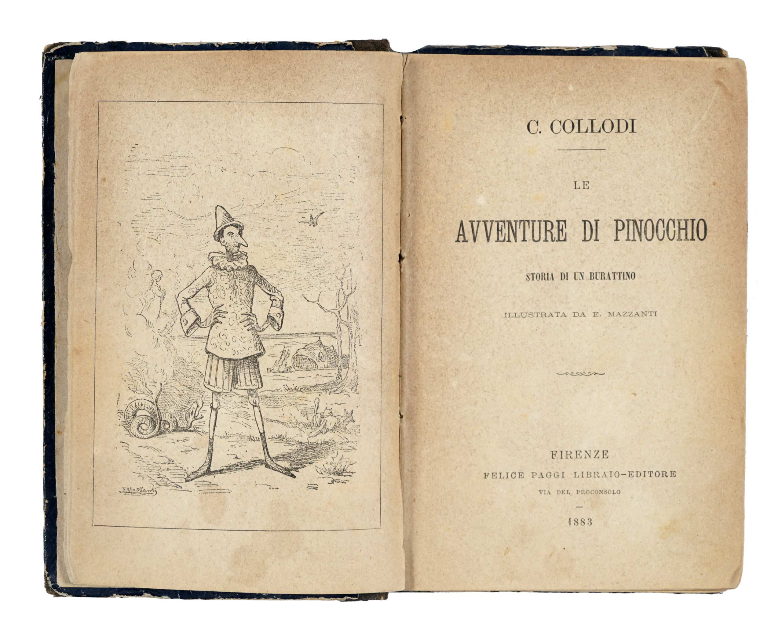Le avventure di Pinocchio in un nucleo di 24 volumi, in asta a Firenze