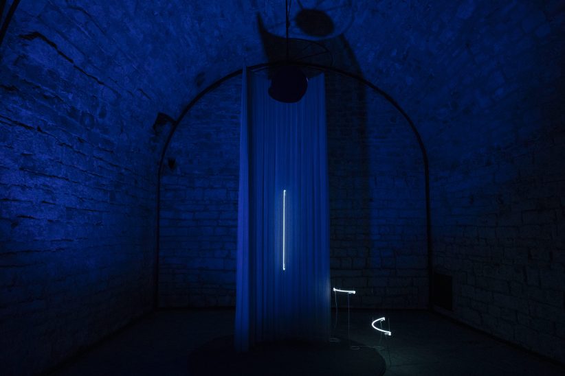 Pedro Torres, Clathratus, 2022, installation view, Spazio Volta, Bergamo, ph. Luca Viganò.