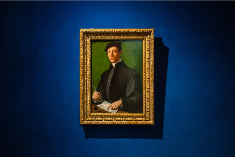 Agnolo di Cosimo, detto Bronzino, Portrait of a Man with a Quill and Sheet of Paper. Sotheby's
