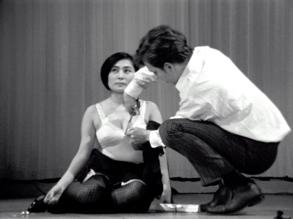 Yoko Ono Cut Piece 1964/1965 Performed by the artist as part of New Works of Yoko Ono, Carnegie Recital Hall, New York City, March 21, 1965 © Yoko Ono Courtesy of Yoko Ono