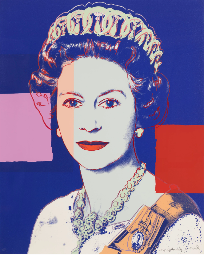 Andy Warhol, Queen Elizabeth II of the United Kingdom, from Reigning Queens, Royal Edition. Venduto a 855.600 dollari