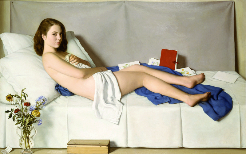 Antonio_Bueno, Nudo con fiori, 1947. Collezione eredi Antonio Bueno, Fiesole