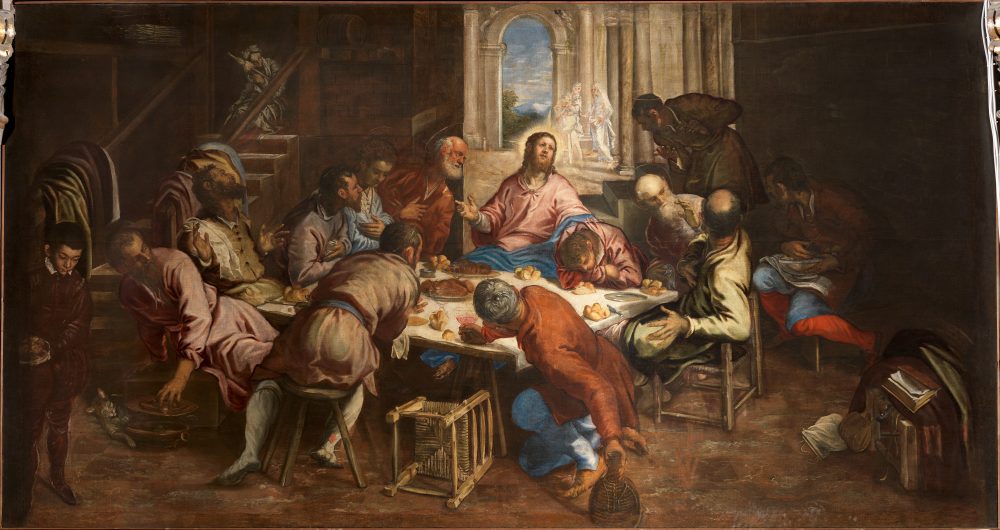 Jacomo Robusti, detto il Tintoretto, Ultima cena, 1561-1566, olio su tela, 224,5 x 415 cm, Venezia, chiesa dei Santi Gervasio e Protasio, detta di San Trovaso