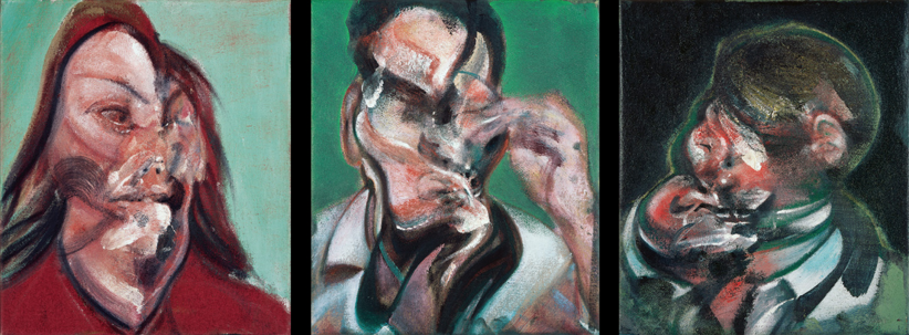 Francis Bacon, TRIPTYCH. THREE STUDIES FOR PORTRAITS- ISABEL RAWSTHORNE, LUCIAN FREUD AND J.H. © Estate of Francis Bacon All Rights Reserved, DACS 2022