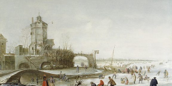 Hendrick Avercamp, Winter Landscape with Skater and Other Figures