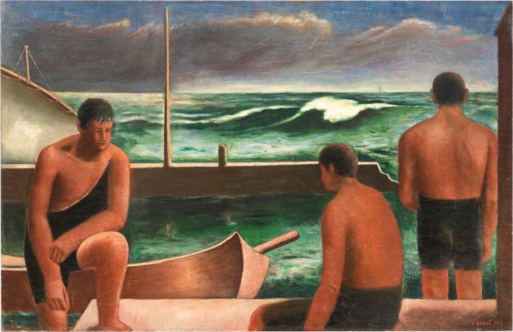 Carlo Carrà - I nuotatori, cm 88,8x137,5, olio su tela, 1929-1930 Stima euro 750.000/950.000 - aggiudicato a euro 912.000