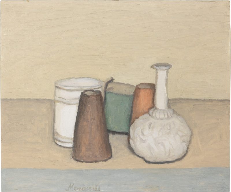 Giorgio Morandi - Natura Morta, cm. 36x 43, olio su tela, 1952 Stima euro 1.100.00/1.500.000 - aggiudicato a euro 1.454.250