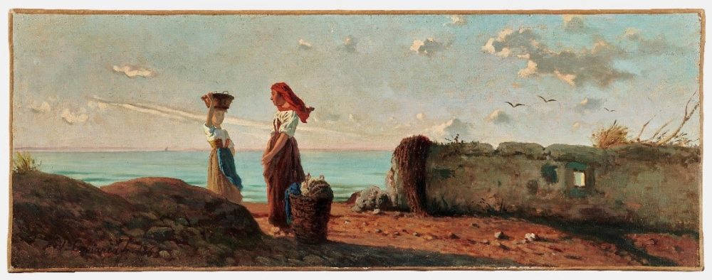 Donne in riva al mare di Vincenzo Cabianca, venduto a 69.3 mila euro