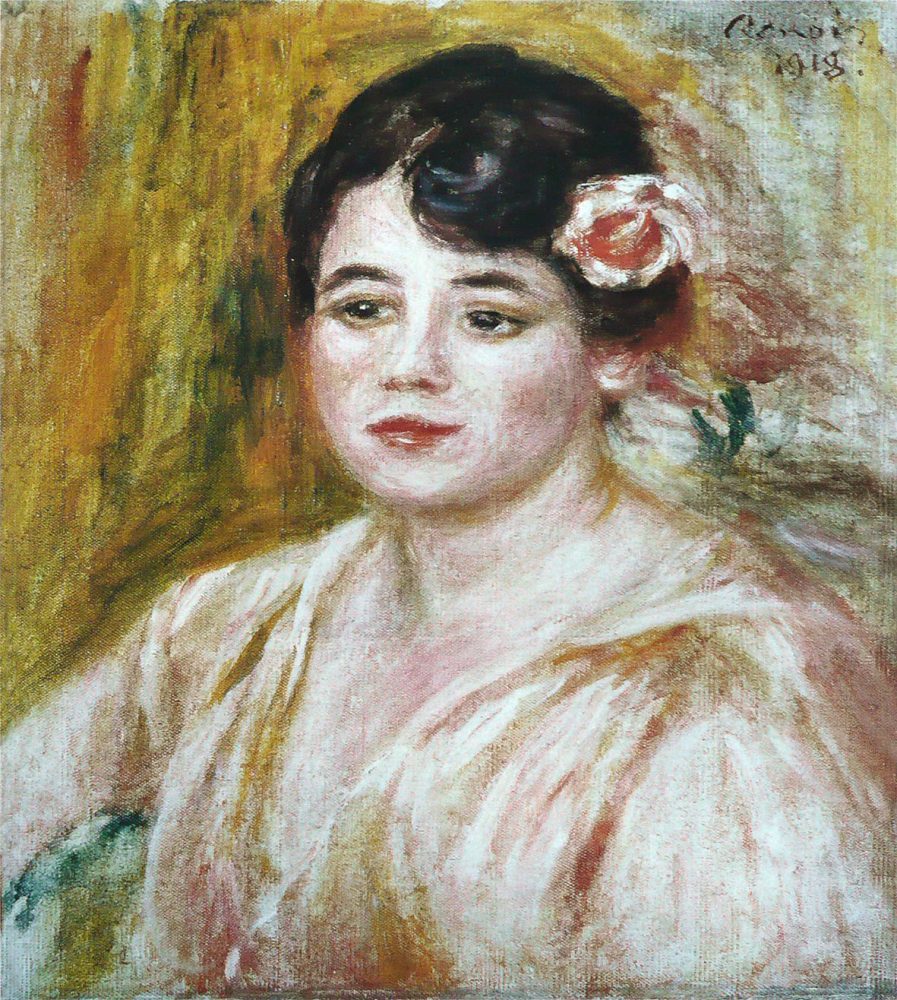 Pierre-Auguste Renoir, Portrait d’Adèle Besson, 1918, olio su tela, 41 x 37 cm, Musée des Beaux-Arts et d’Archéologie di Besançon