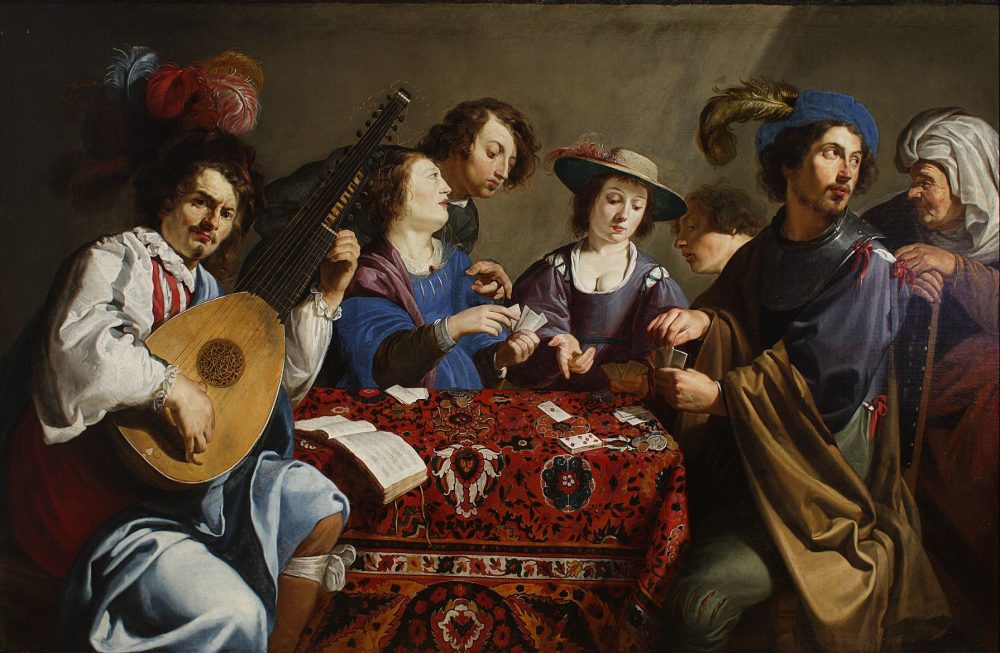 Theodoor Rombouts (Antwerp, 1597 – Antwerp, 1637) Card Game with Theorbo Player, c. 1634-37 Oil on canvas Muzeum Narodowe, Warsaw 