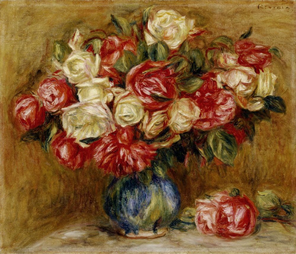 Pierre-Auguste Renoir, Roses dans un vase, 1900. Kunsthaus, Zurigo