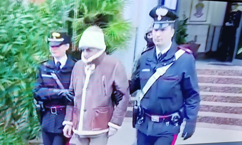 Matteo Messina Denaro al momento dell'arresto